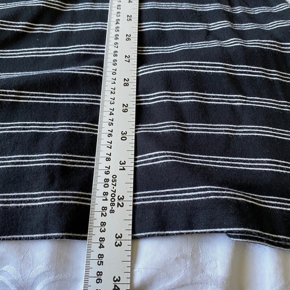 Lou & Gray Women's Black with White‎ Stripes Heavy T-Shirt Dress Size X-Small - Picture 10 of 12